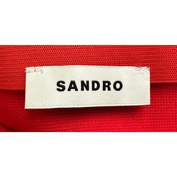 Sandro Violette Beaded Trim Mini Skirt Rouge Size 38 US 6 New with tags - Picture 4 of 6